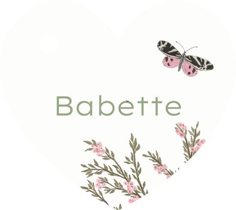 Label hartje vlinder kersenbloesem | 16 stuks